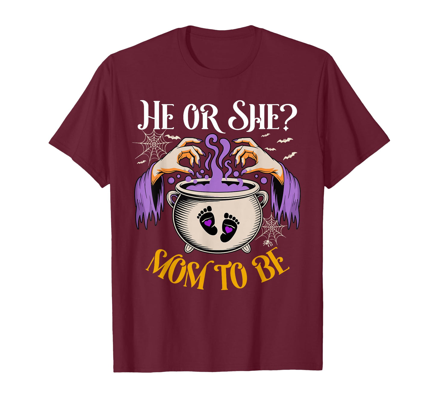 He Or She Mom to Be Baby Reveal Halloween Costume T-Shirt