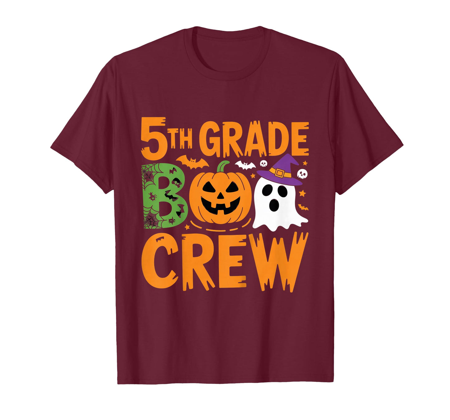 5th Grade Boo Crew Halloween School Family Celebrations T-Shirt