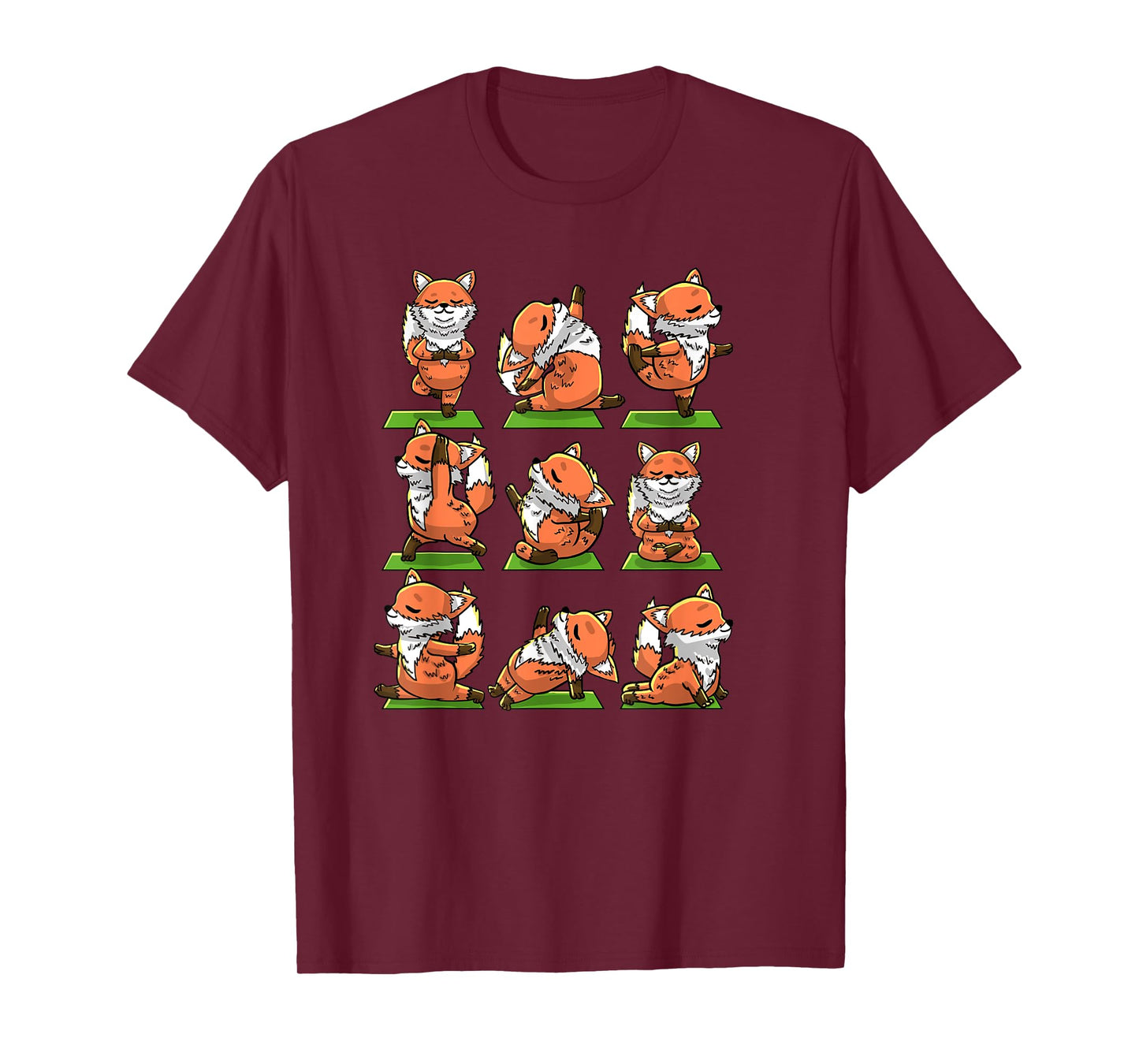 Yoga Foxes Pose Funny Meditation Exercise Animal Lover Gift T-Shirt