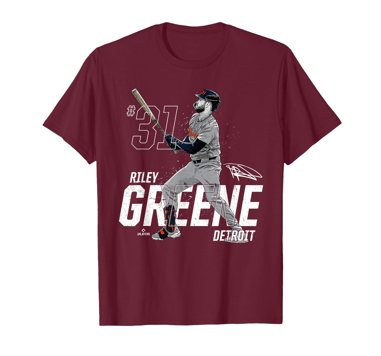 Dynamic Pose Riley Greene Detroit Baseball MLBPA T-Shirt