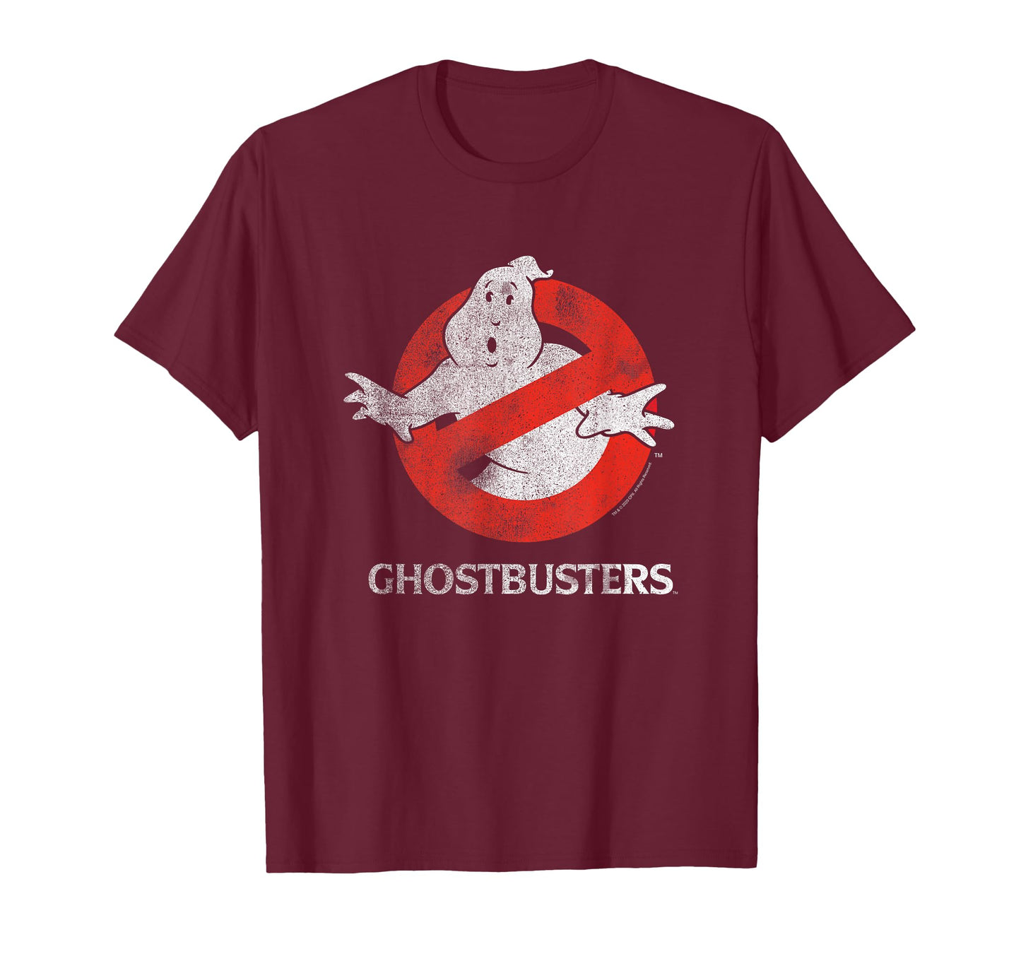 Ghostbusters Vintage Distressed Ghost Logo Retro Movie T-Shirt