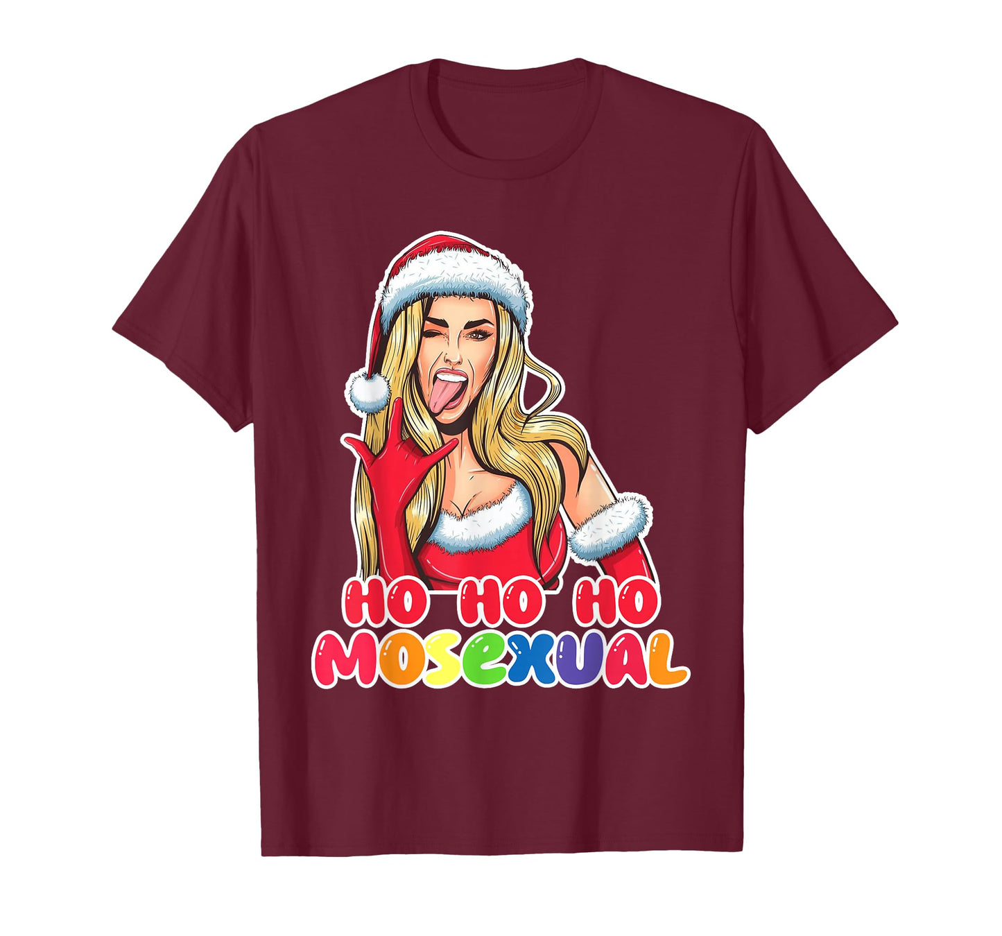 Funny Gay Pride Christmas LGBTQ Holiday Ugly Sweater Top T-Shirt