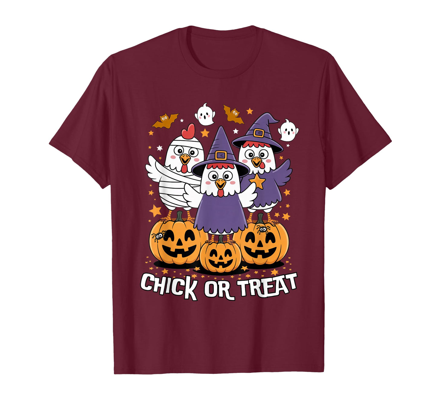 Funny Chick or Treat Halloween Chicken Costume Party Design T-Shirt