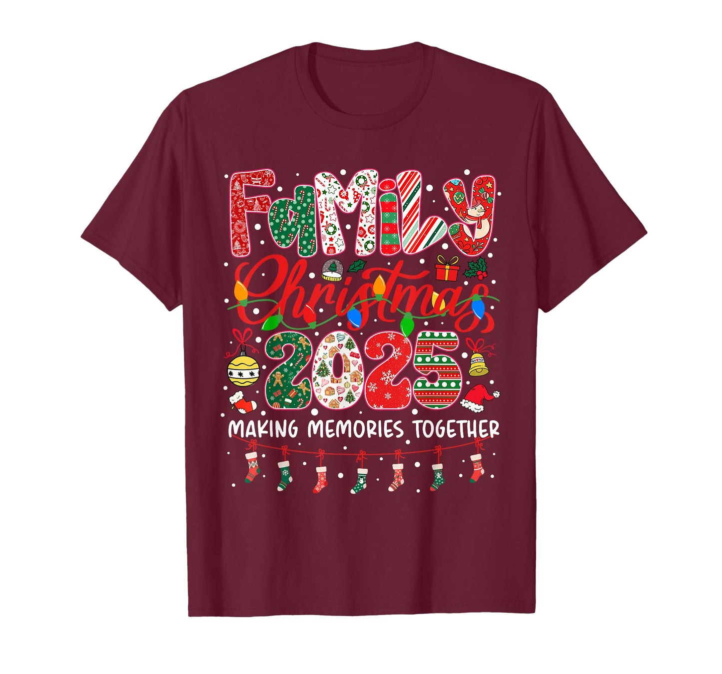 Family Christmas 2025 Matching Outfit Xmas Squad Santa T-Shirt