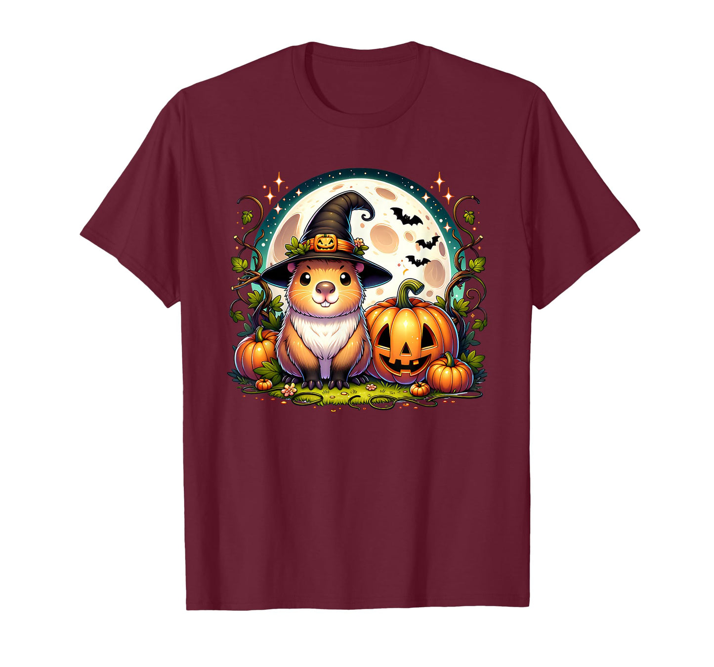Halloween Capybara Witch T-Shirt
