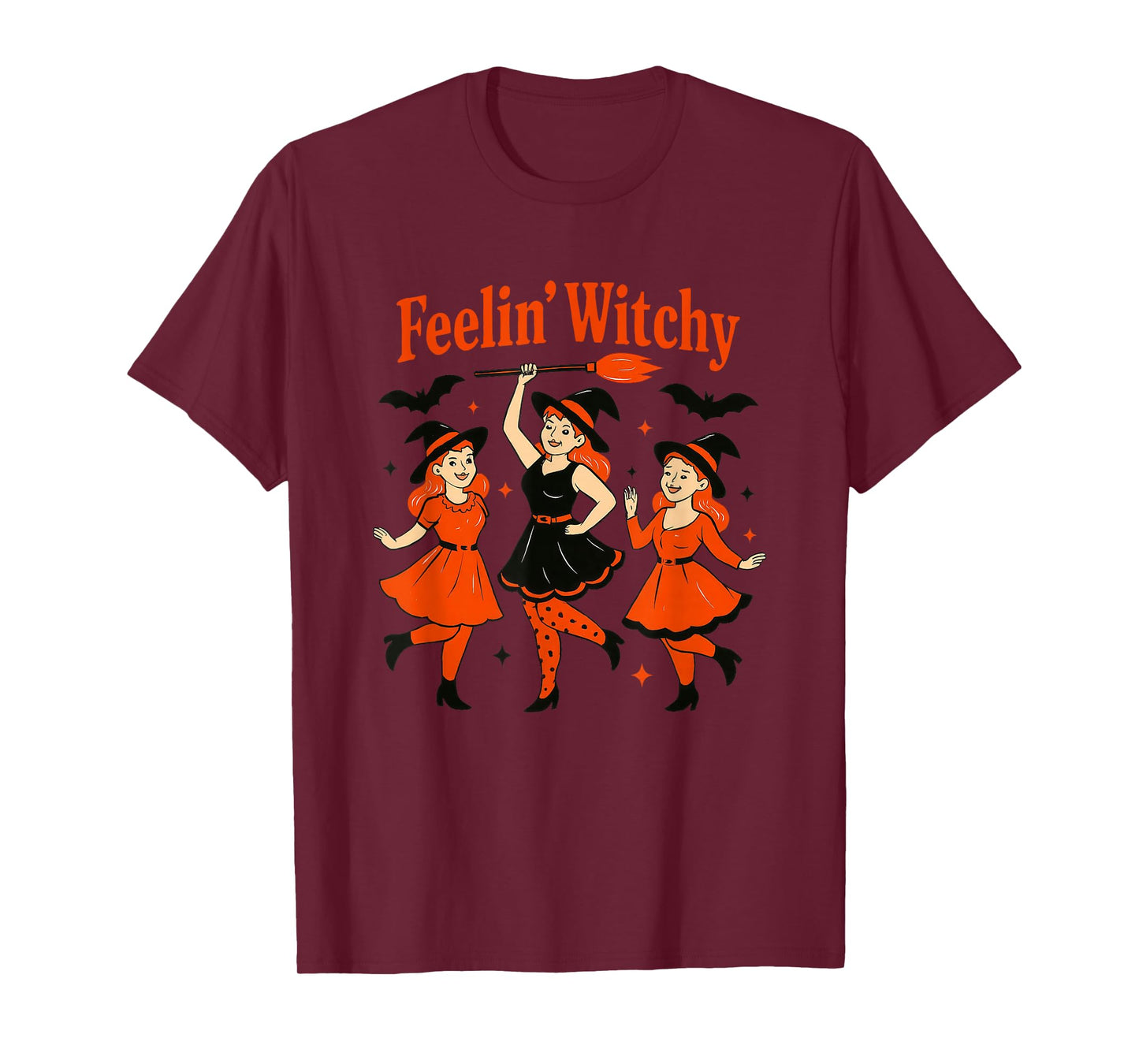 Feelin Witchy Halloween Spooky Fun T-Shirt