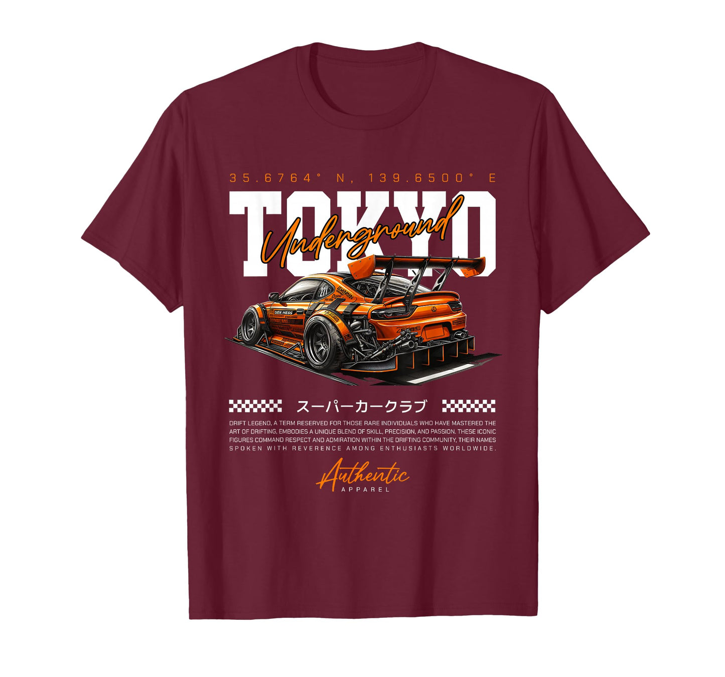 Cool Retro Vintage Japanese JDM Tokyo Japan Drift Race Car T-Shirt