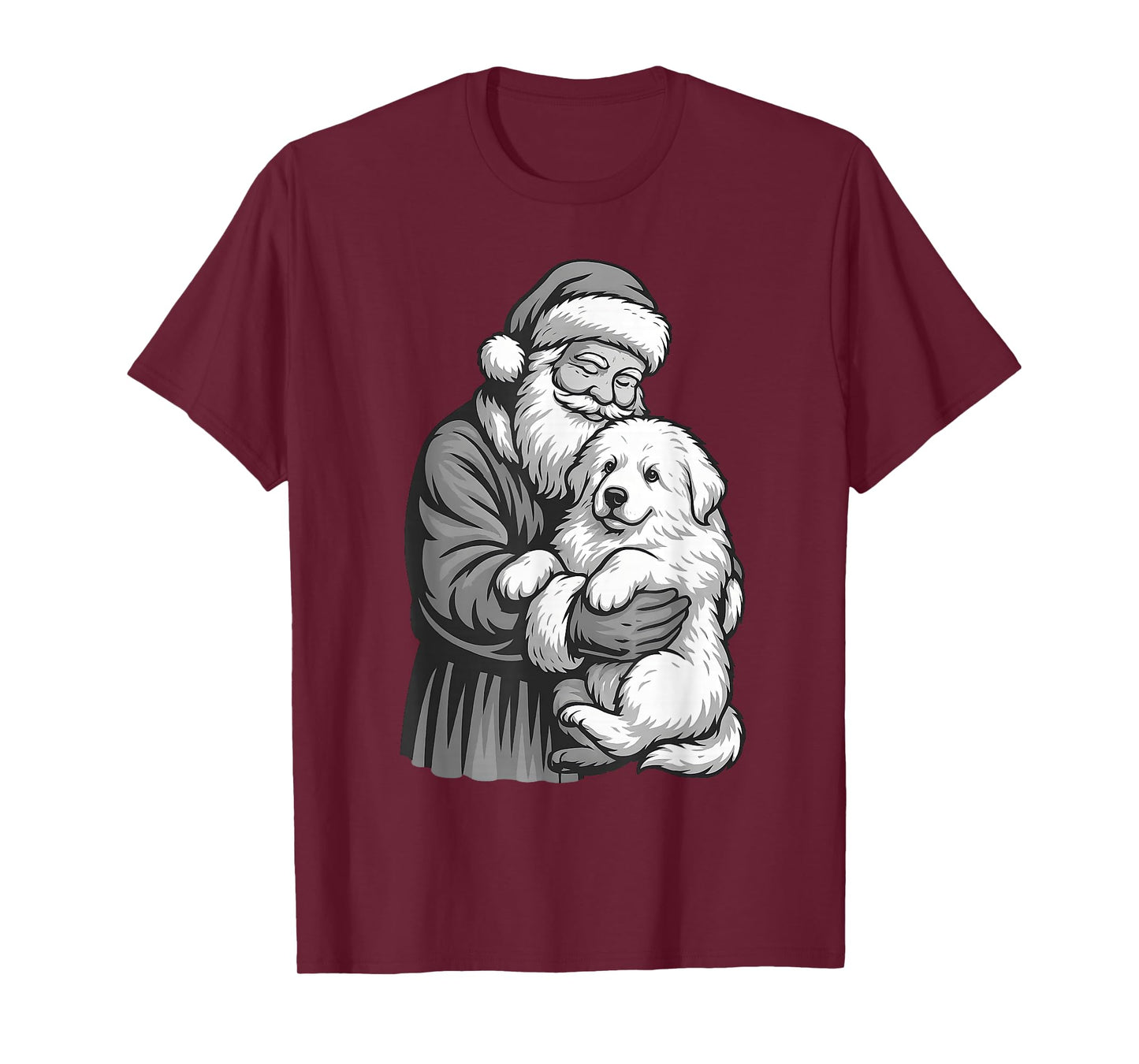 Great Pyrenees Santa Claus Christmas Dog Lover T-Shirt