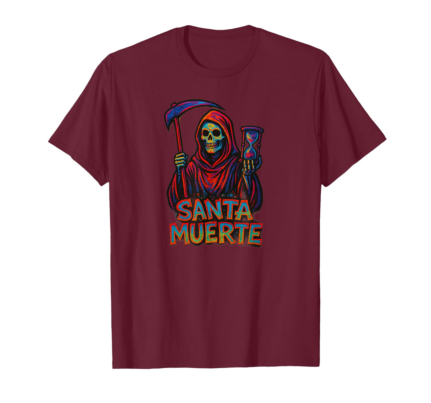 Urban Street Art Santa Muerte Mexican Graffiti Style Design T-Shirt
