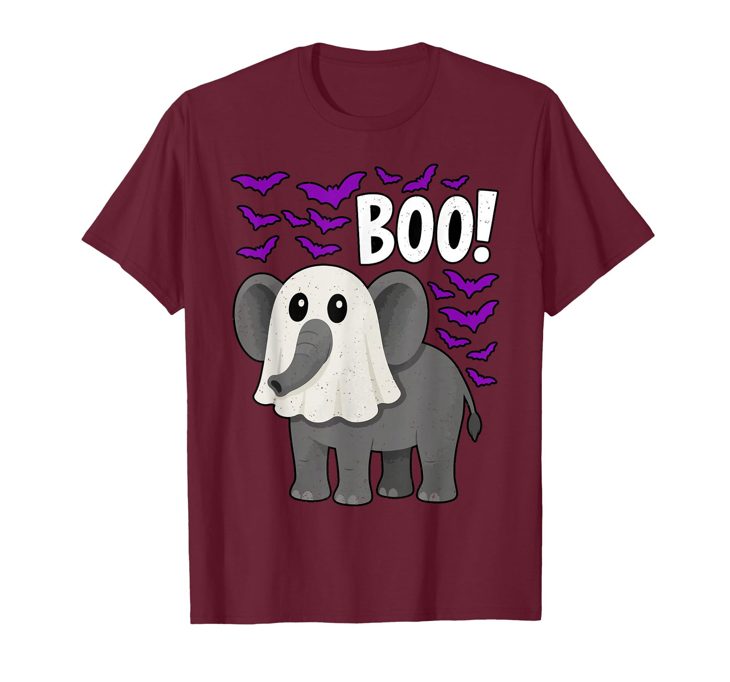 Boo Ghost Elephant Halloween Funny Zoo Animal Wildlife T-Shirt