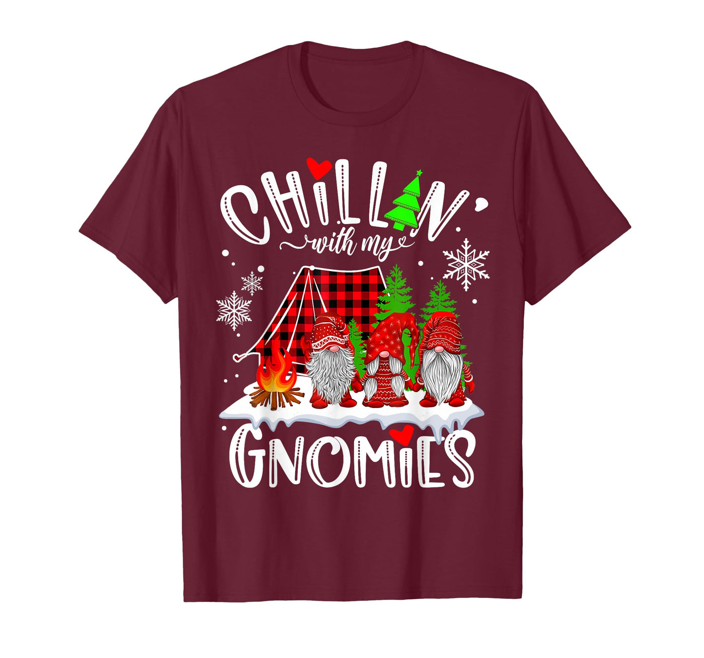 Chillin with My Gnomies Christmas Lights Gnomes in Tribe T-Shirt