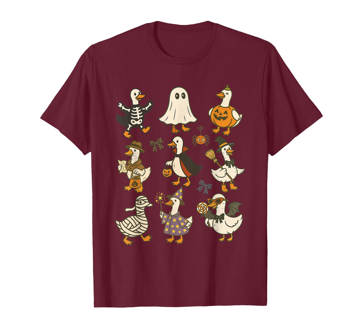 Spooky Goose On The Loose Halloween Goose Witch Silly Goose T-Shirt