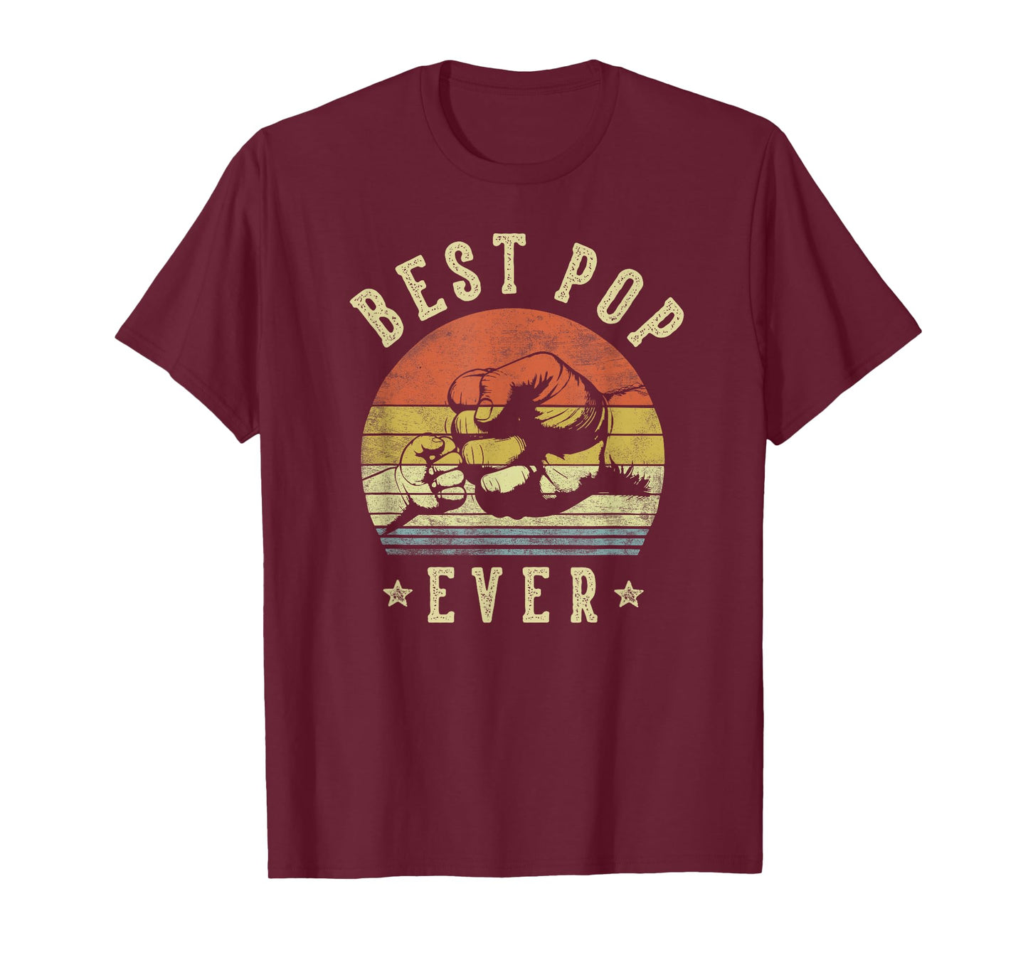 Best Pop Ever - Retro Fist Bump Vintage Design Pop T-Shirt
