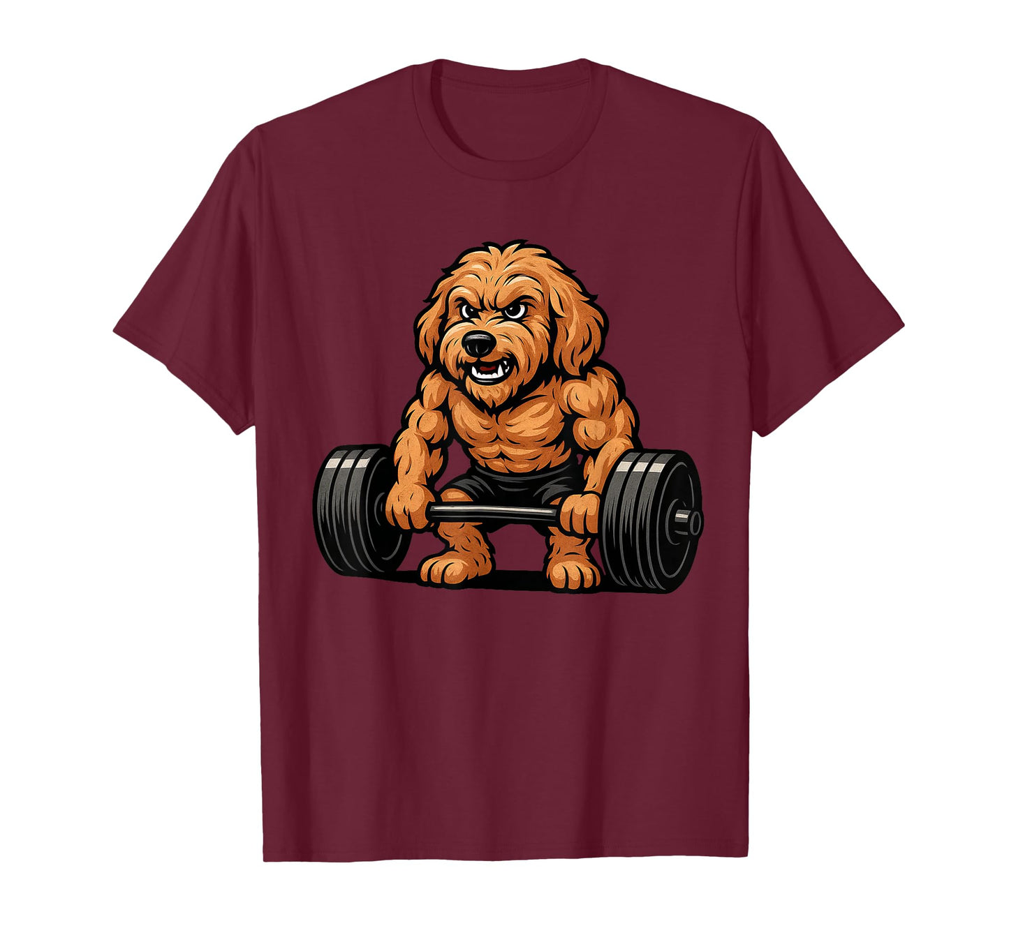 Goldendoodle Weightlifting Bodybuilder Workout Gym Dog Lover Men Women Kids T-Shirt