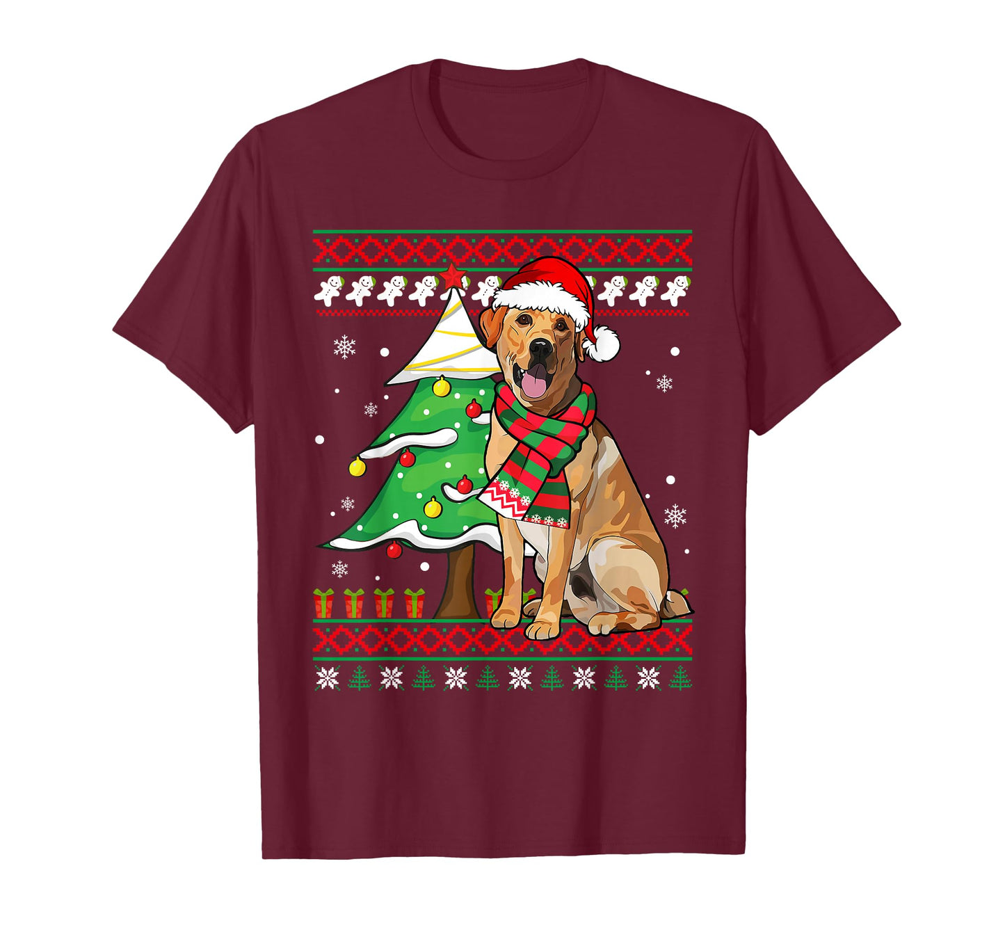 Funny Labrador Christmas Santa Ugly Sweater Lab Dog Lover T-Shirt