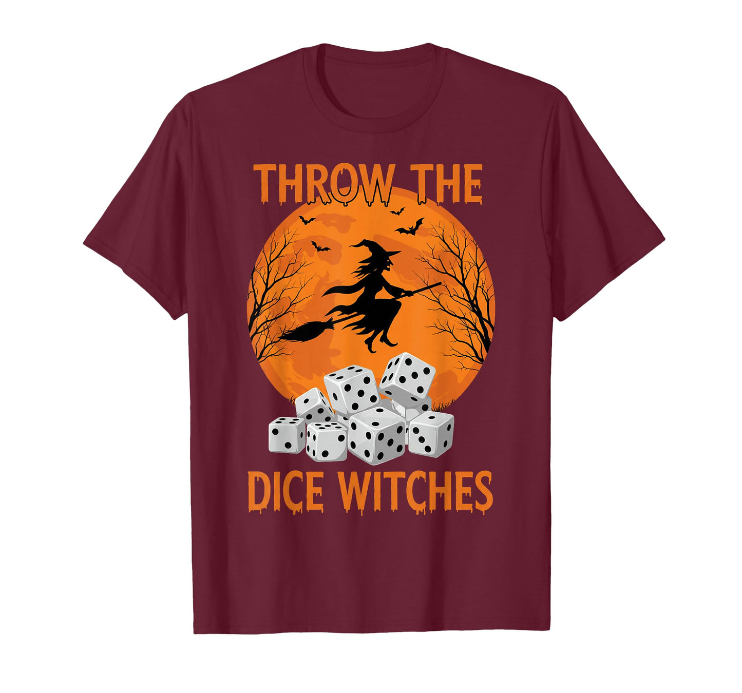Bunco Halloween Throw The Dice Witches Bunco Game for Women T-Shirt