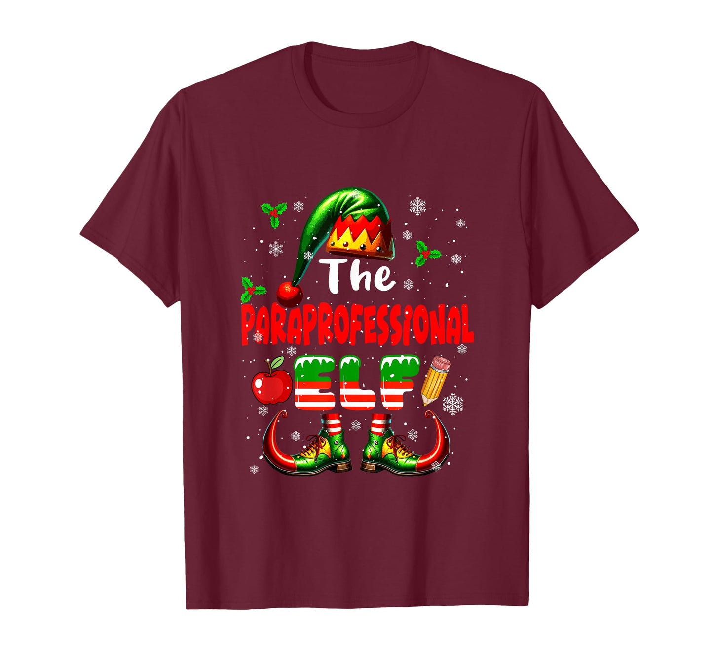 The Paraprofessional Elf Christmas Job Team Matching Parties T-Shirt