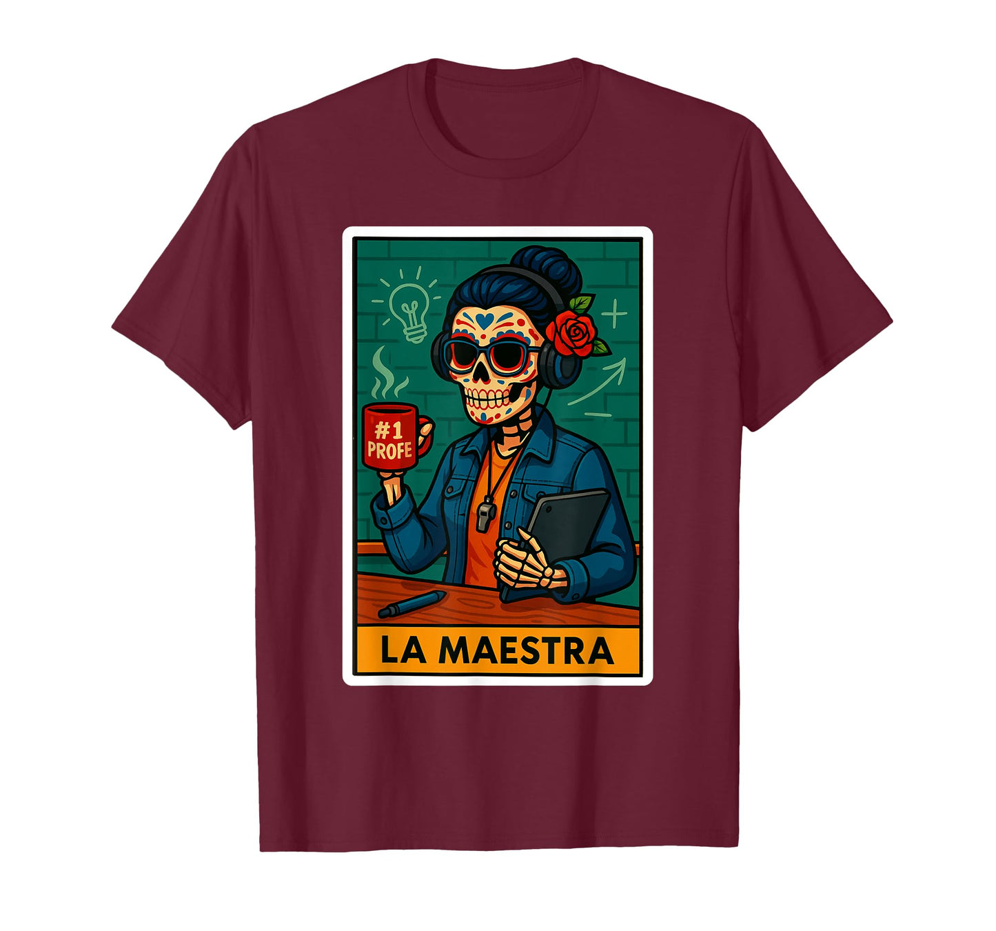La Maestra | Spanish-Mexican Bingo Card Funny Gifts T-Shirt