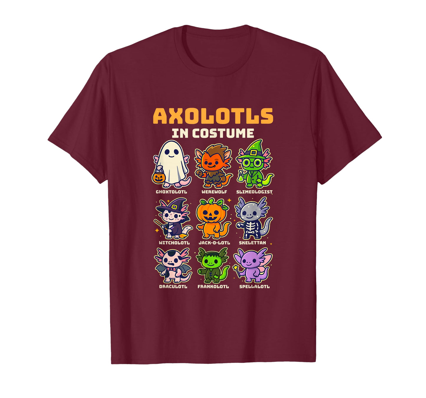 Axolotl Halloween Costume Funny Animal Cute Pet T-Shirt