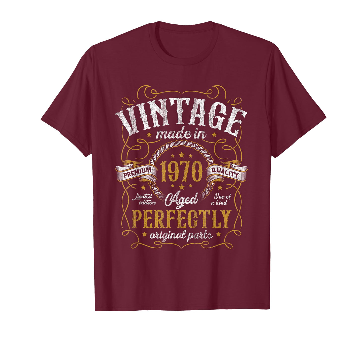 Vintage Made In 1970 55th Birthday Gifts Men 55 Years Old T-Shirt