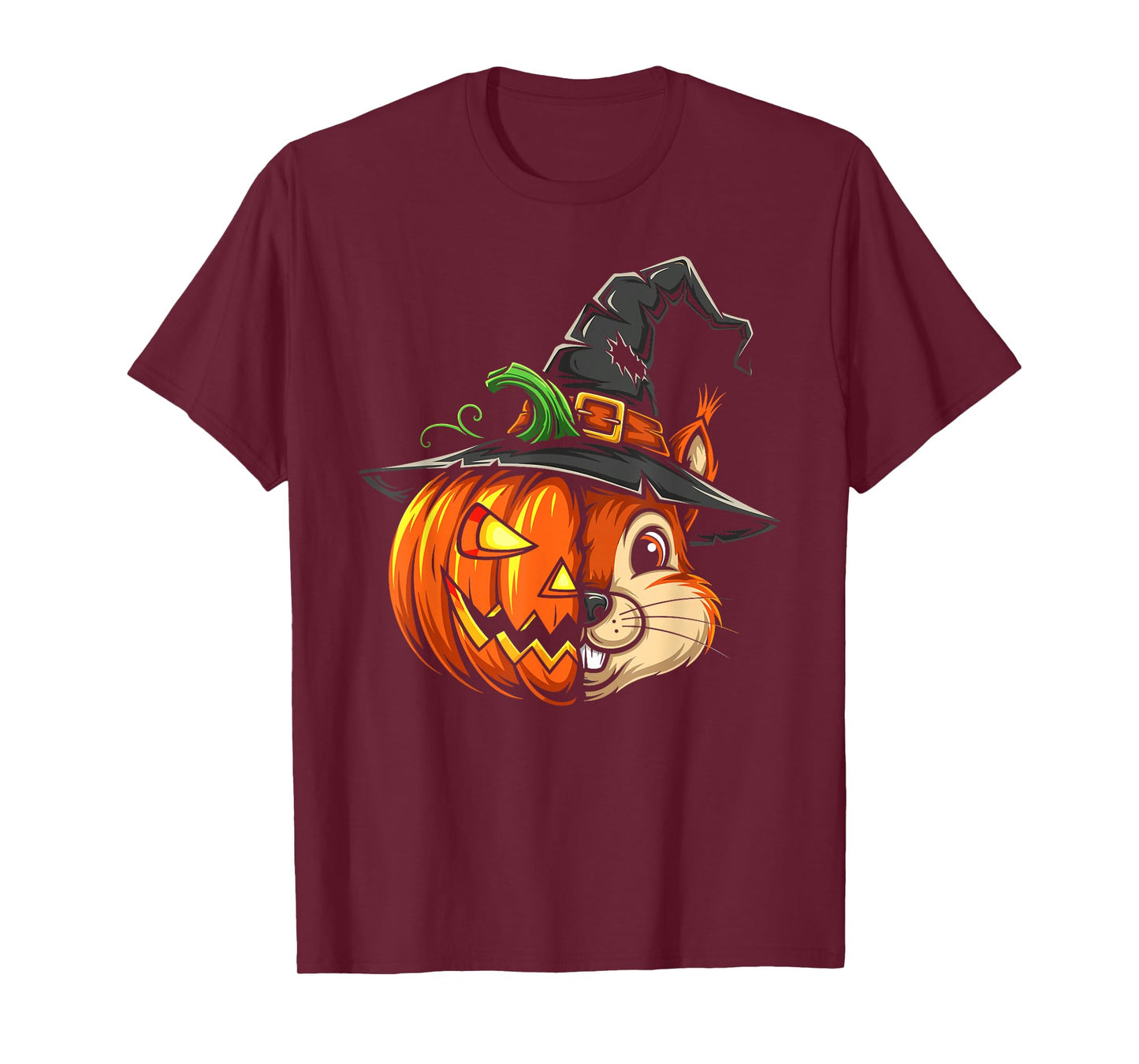Squirrel Pumpkin Jack O Lantern Halloween Kids Mens Womens T-Shirt