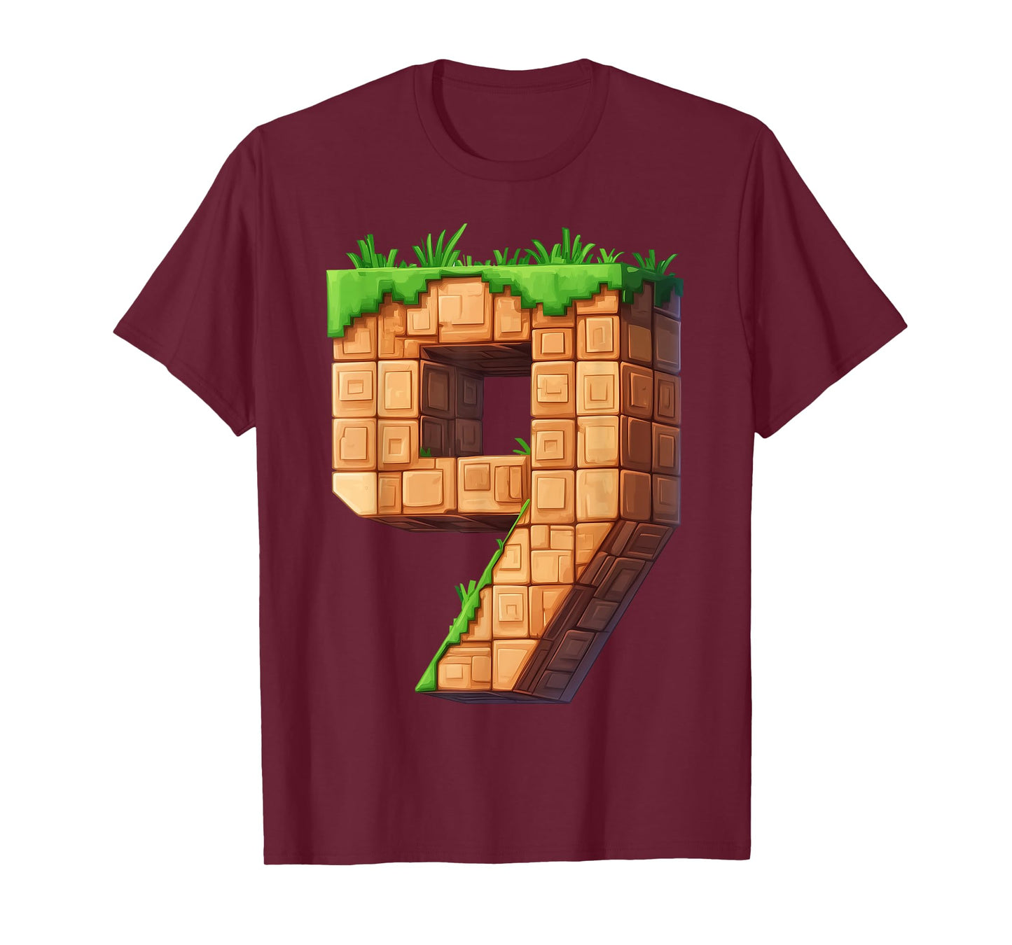 Fun 9th Birthday Number 9 Video Gamer Pixel Themed Bday Boys T-Shirt
