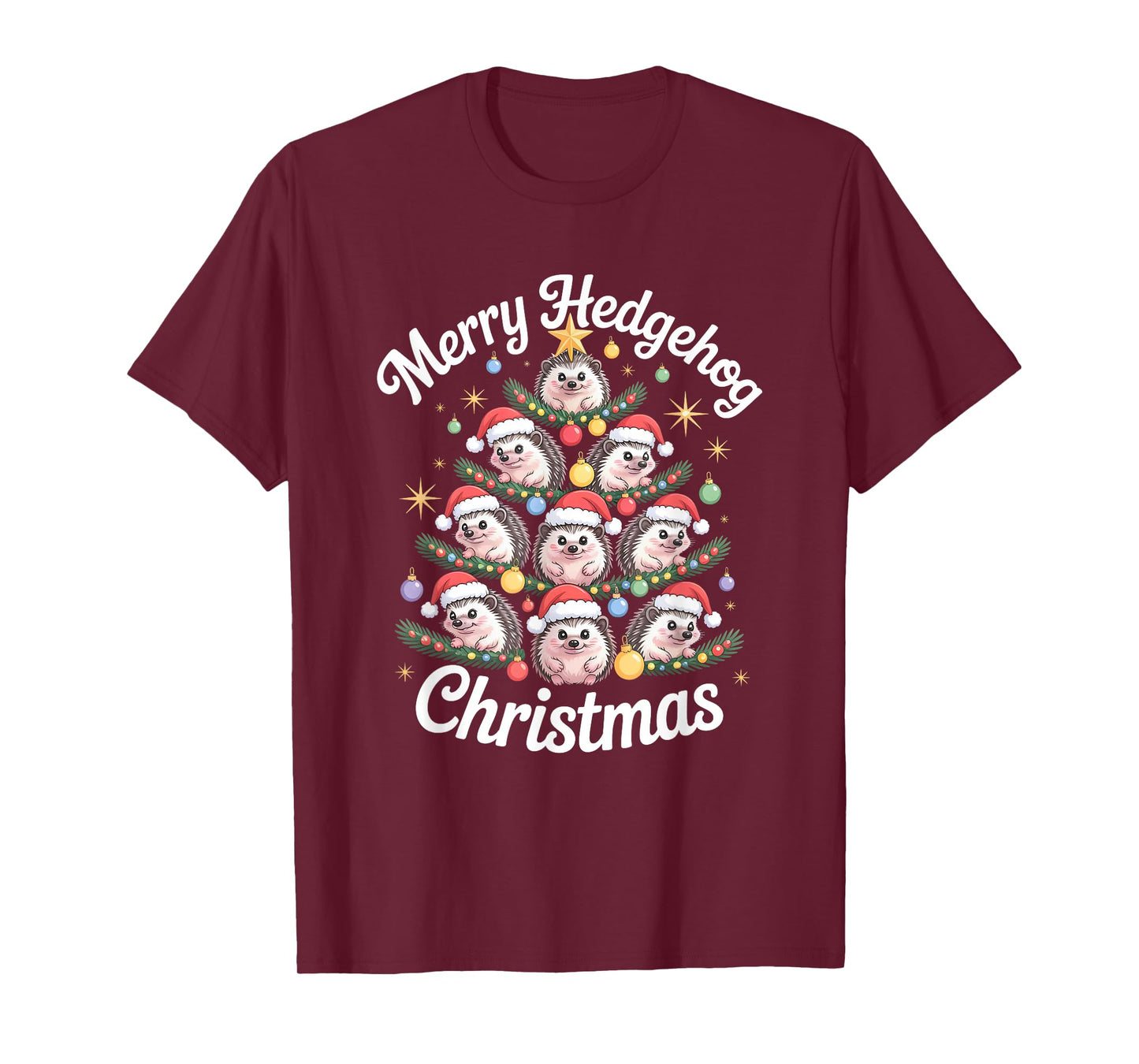 Hedgehog Christmas Tree T-Shirt