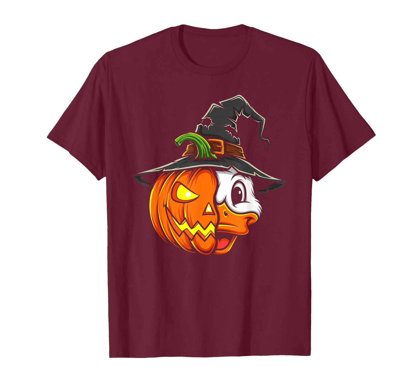 Duck Pumpkin Jack O Lantern Halloween Kids Mens Womens T-Shirt