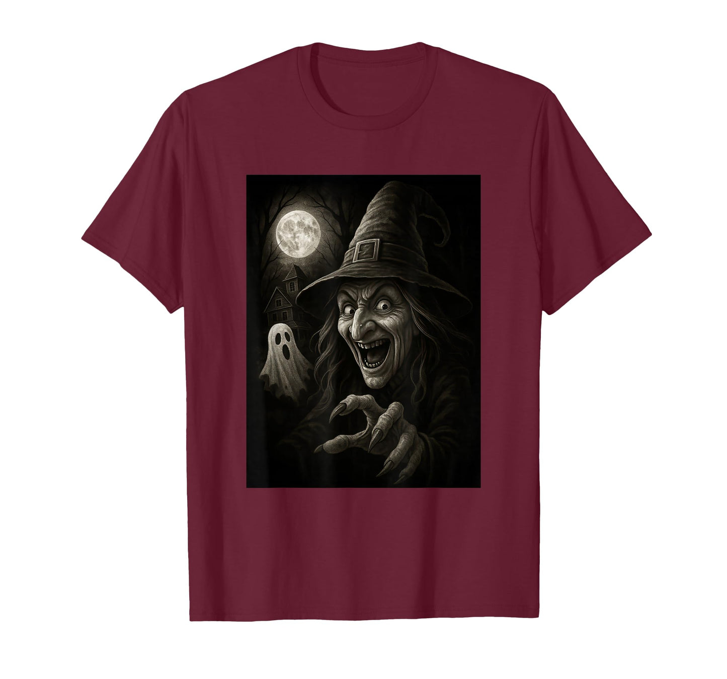 Witch Selfie with Boo Halloween T-Shirt