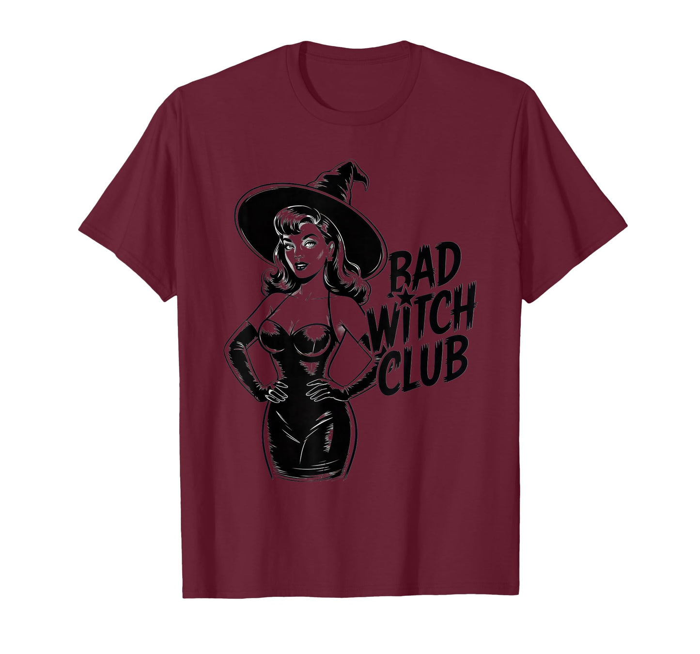 Bad Witch Club Fashionistas Halloween Party Chic T-Shirt