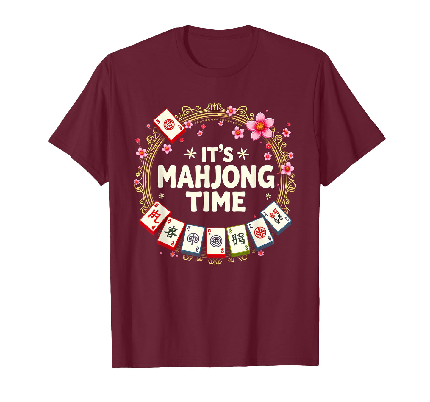 Womens Playing Mahjong With The Girls Tile Game T-Shirt