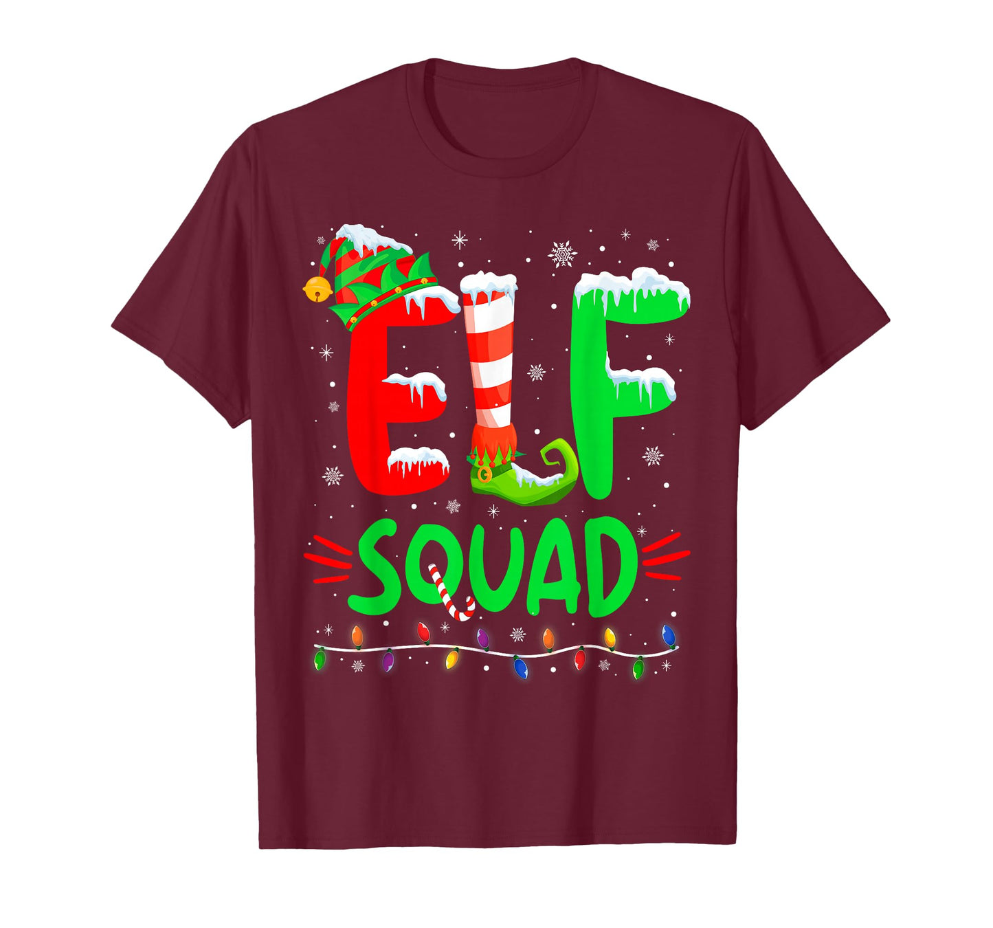 Elf Family Christmas Matching Pajamas Xmas Elf Squad T-Shirt