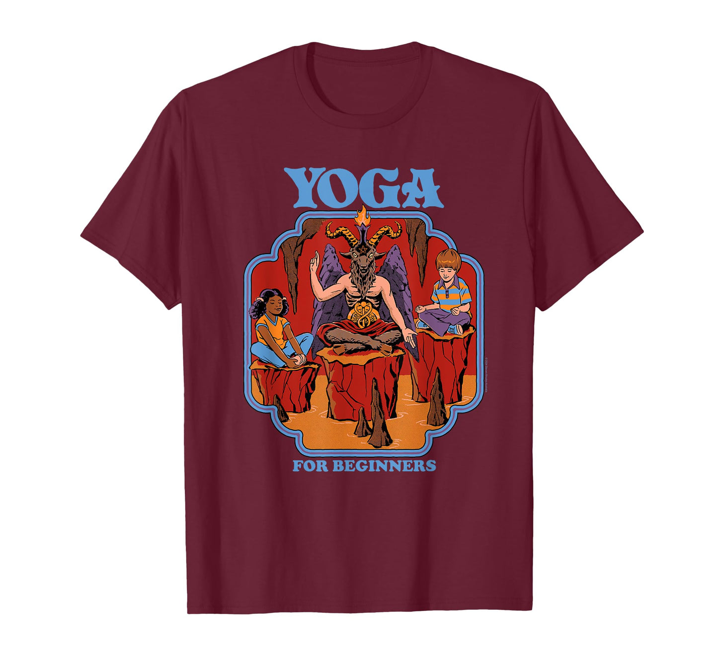 Steven Rhodes Yoga for Beginners Baphomet Demon Dark Humor T-Shirt