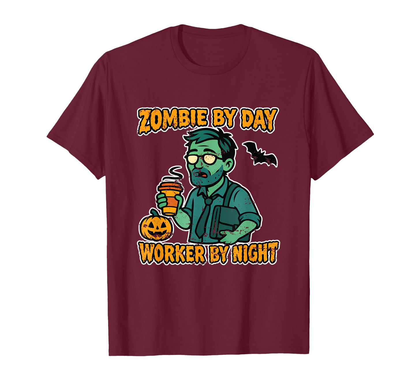 Zombie by Day Worker by Night Office T-Shirt