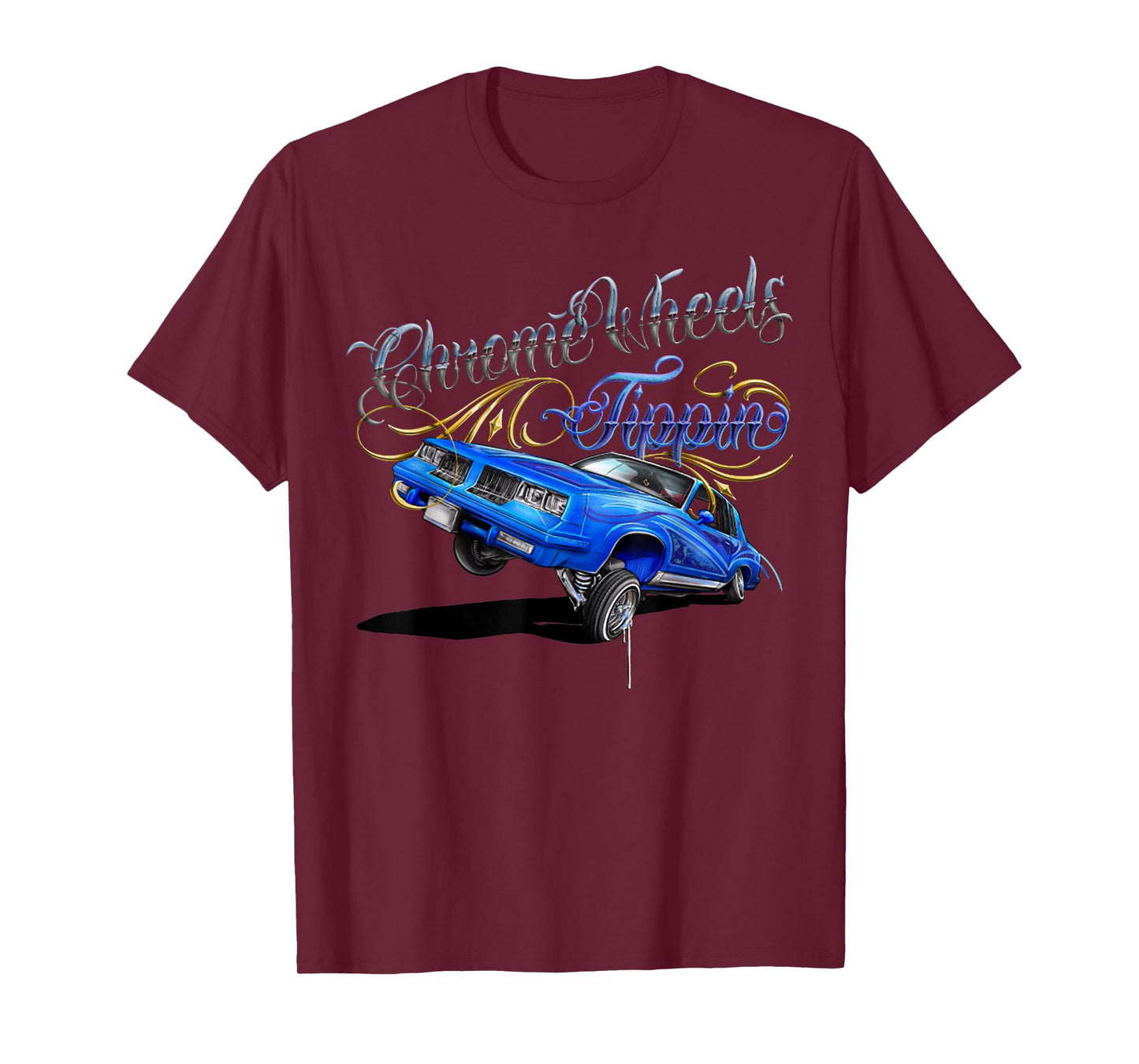 Retro Chrome Wheels Tippin Lowrider chrome wheel T-Shirt