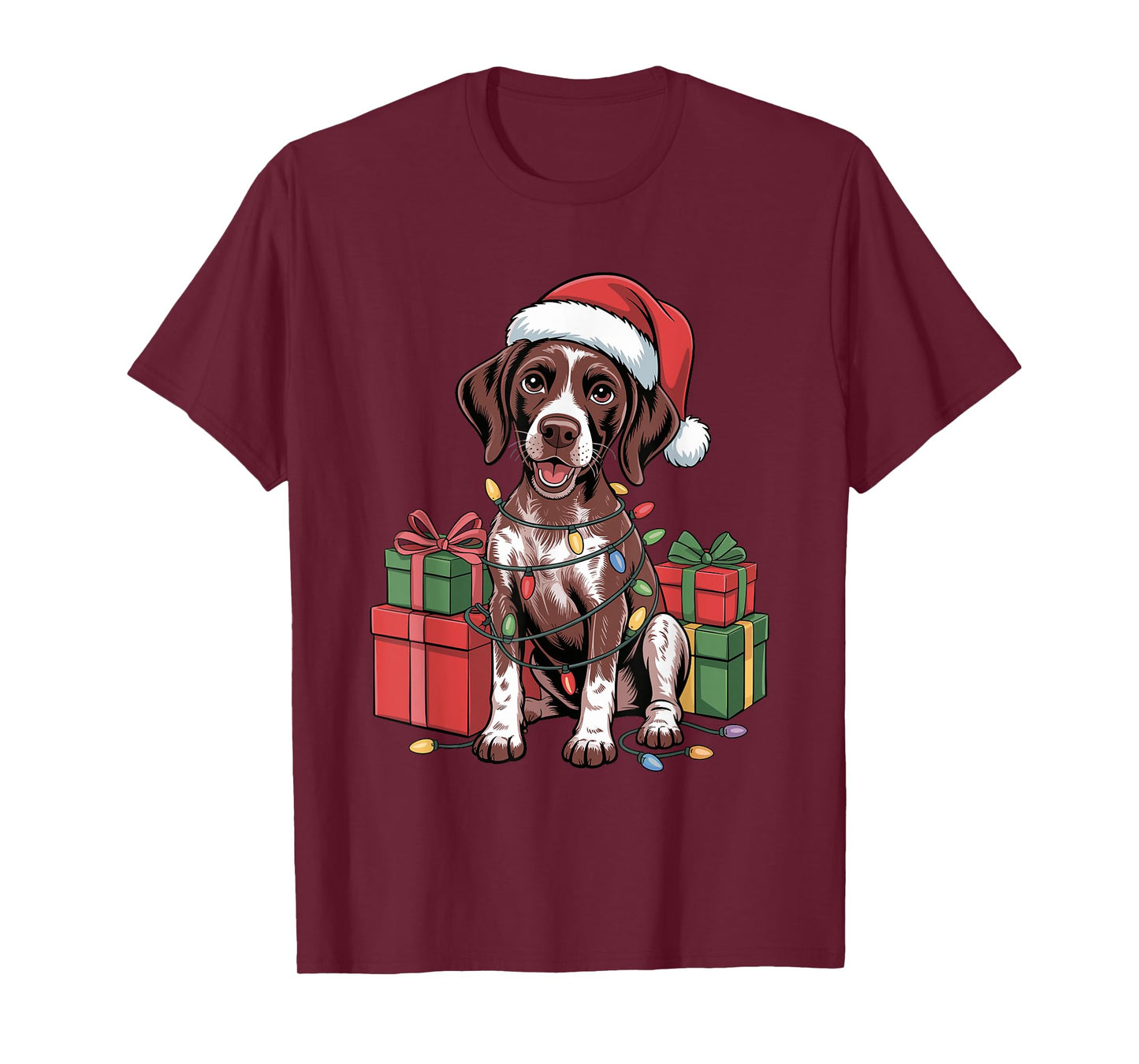 German Shorthaired Pointer Christmas Funny Dog Lover Holiday T-Shirt