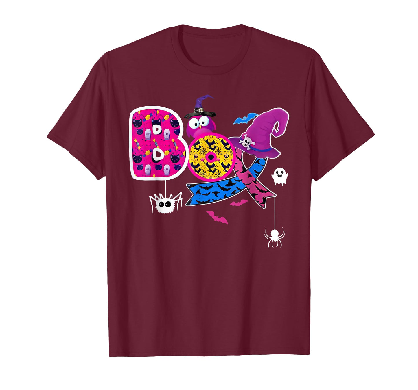 Boo Pregnancy Infant Loss Awareness with Spiders & Witch Hat T-Shirt
