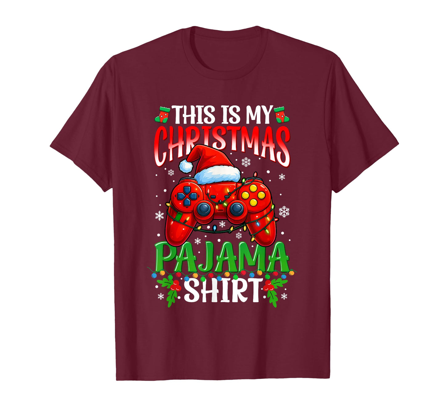This is My Christmas Pajama Shirt Video Game Gamer Men Boys T-Shirt