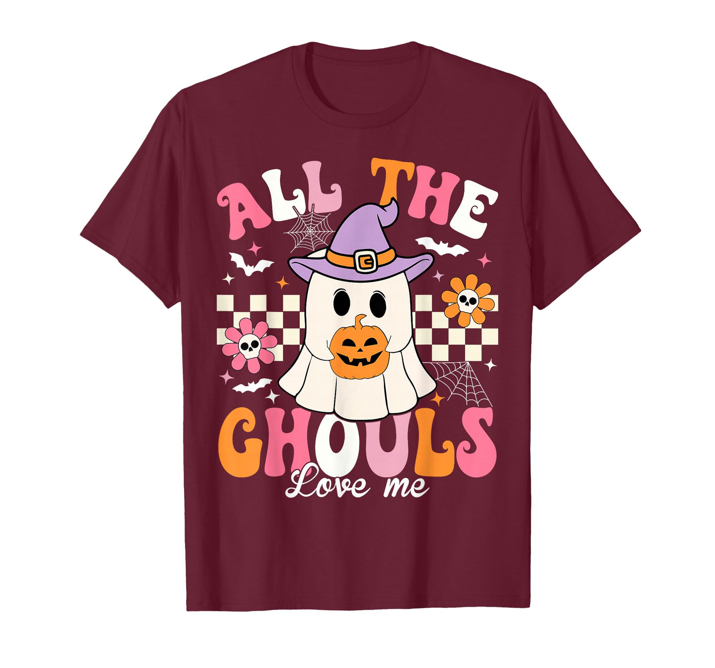 All The Ghouls Love Me Halloween Ghost Spooky Halloween Kids T-Shirt