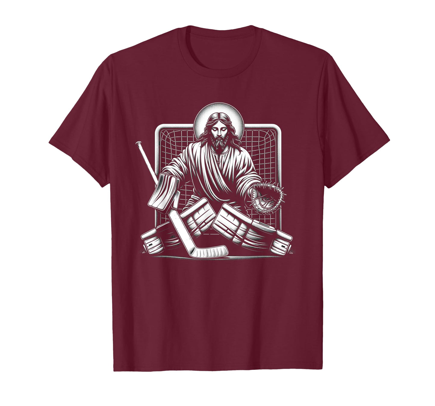 Jesus Saves Hockey Goalie Christian T-Shirt