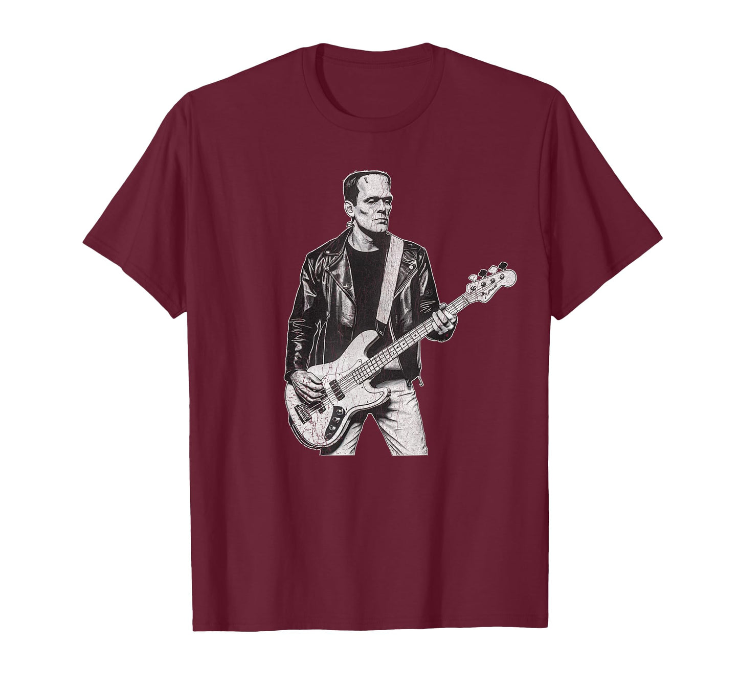Vintage Frankenstein Bass Player Bass Guitar Rock and Roll T-Shirt
