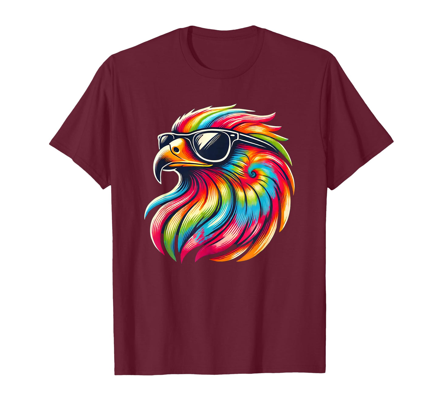 Tie Dye Art Sunglasses Hawk Hawks T-Shirt