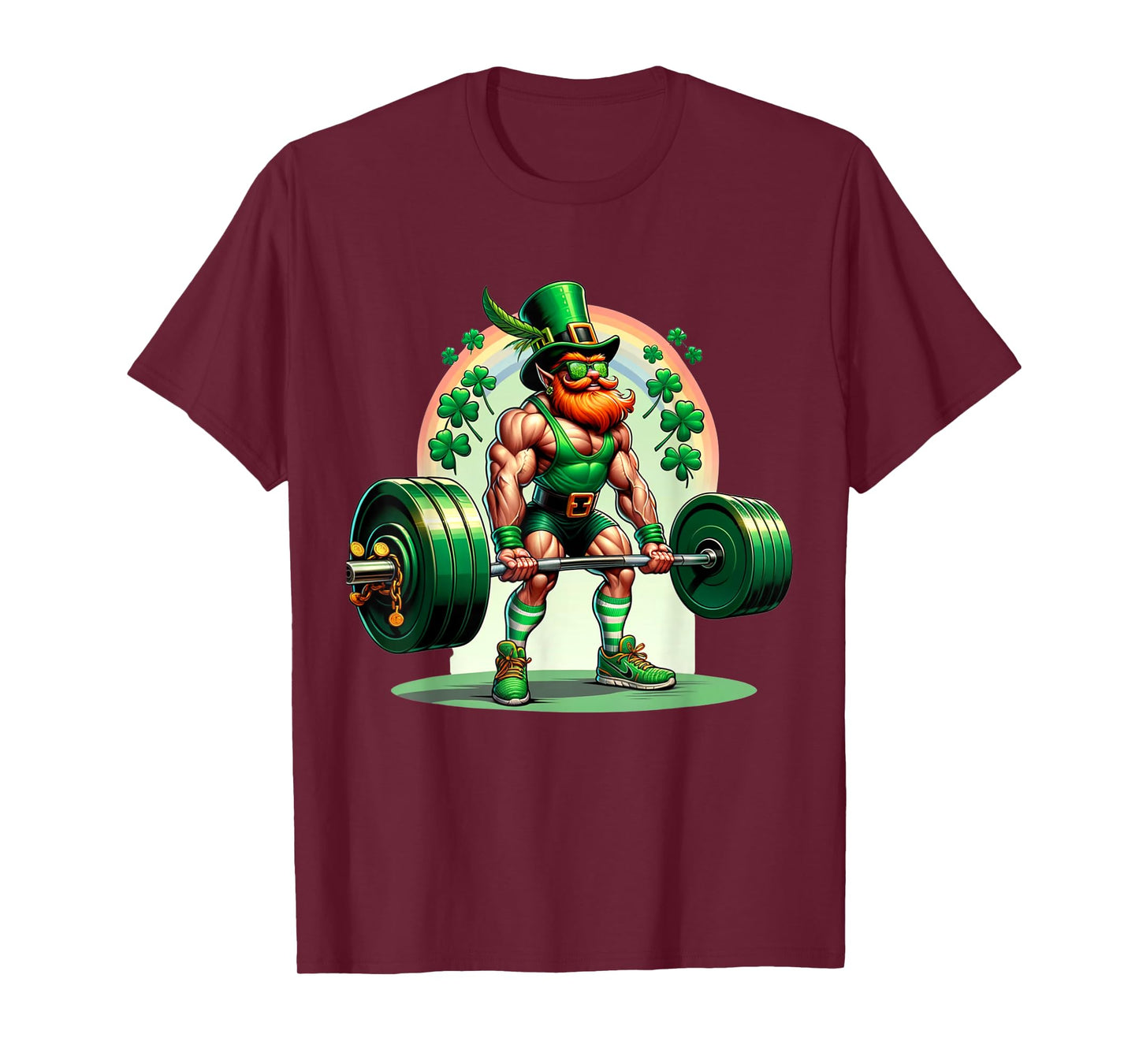 Leprechaun Deadlift Fitness Weightlifting St. Patricks Day T-Shirt