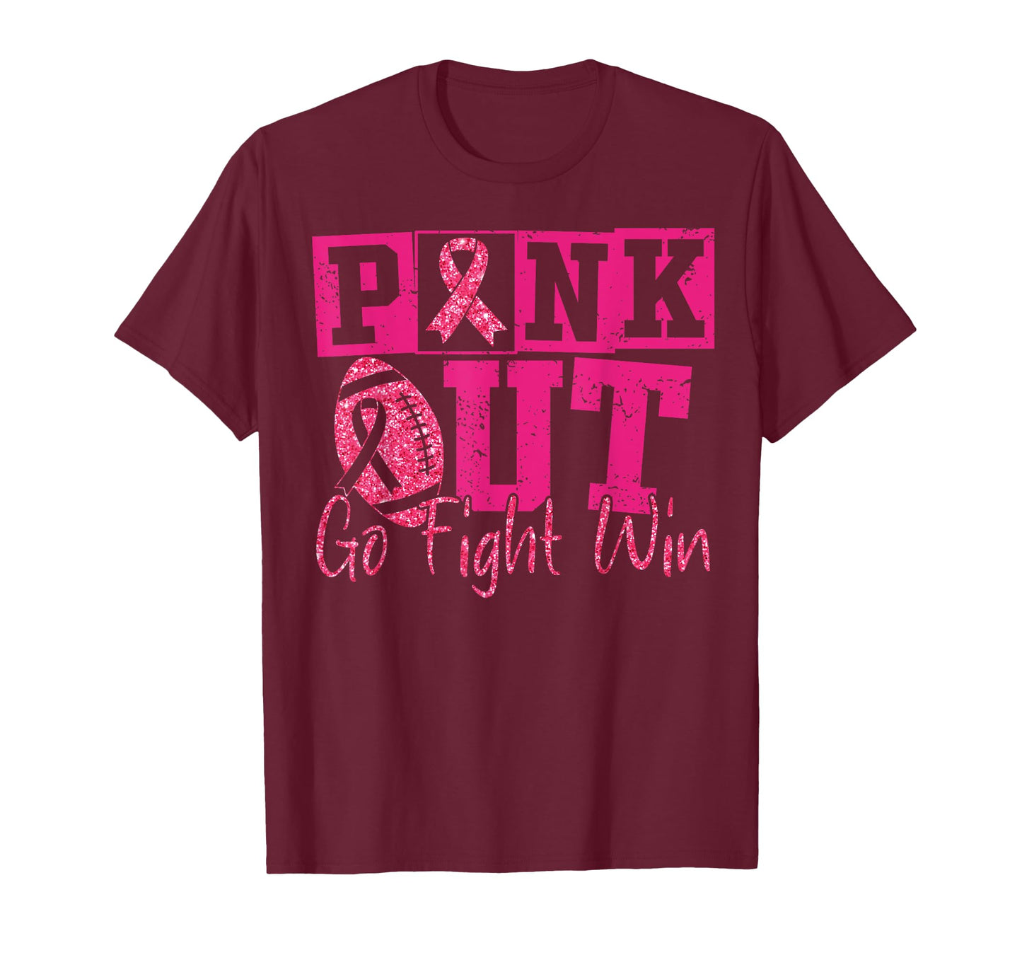 Funny Pink Out Tackle Breast Cancer Awareness Go Fight Win T-Shirt