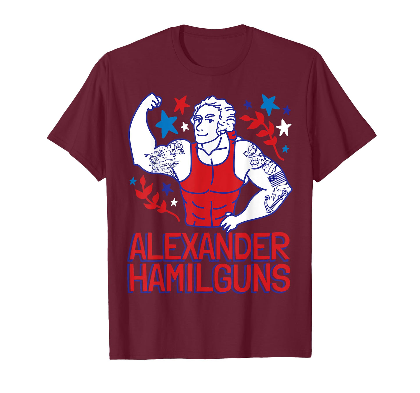 Alexander Hamilguns Hamilton 4th Of July Gym Instructor Gift T-Shirt