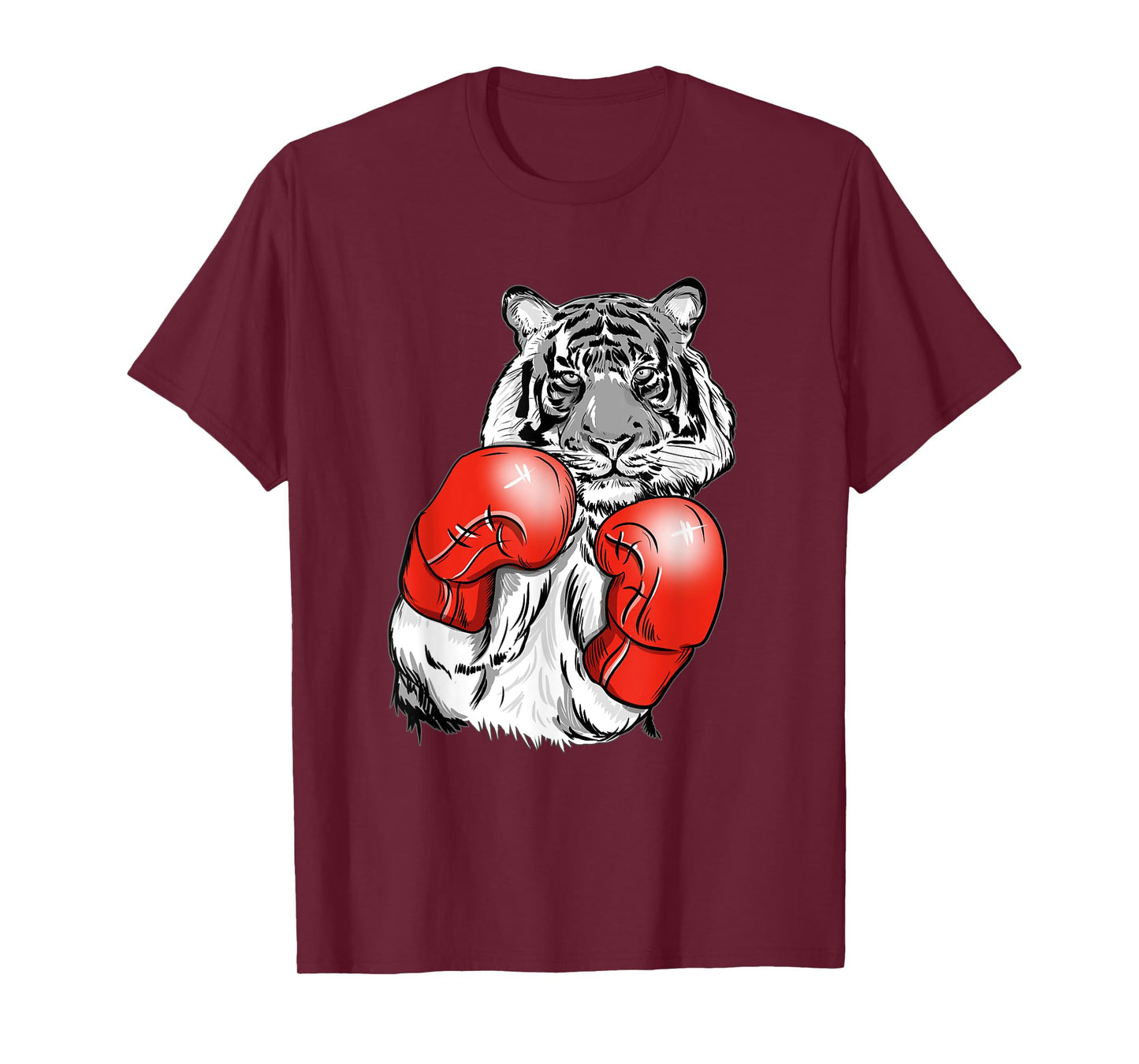 Funny Boxing Tiger With Red Gloves Kids Adults T-Shirt