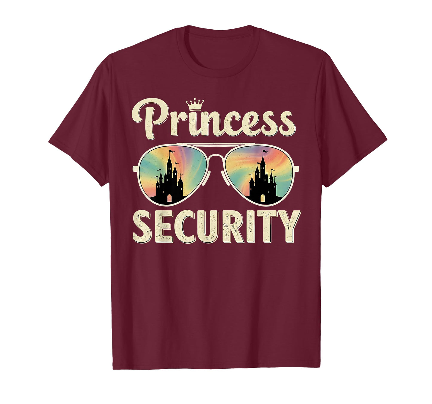 Princess Security Protection Retro Castle Matching Family T-Shirt