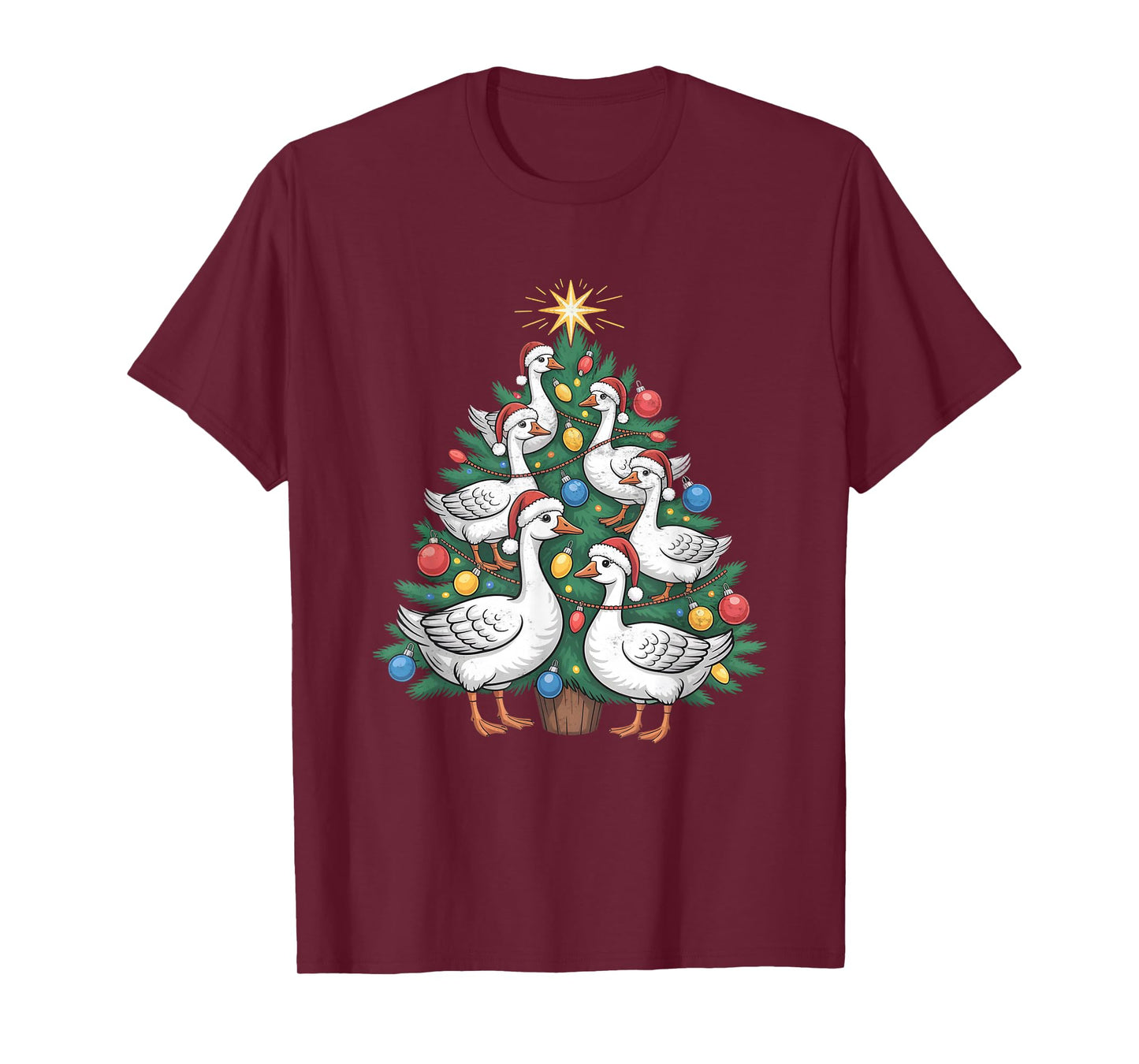 Goose Christmas Tree T-Shirt