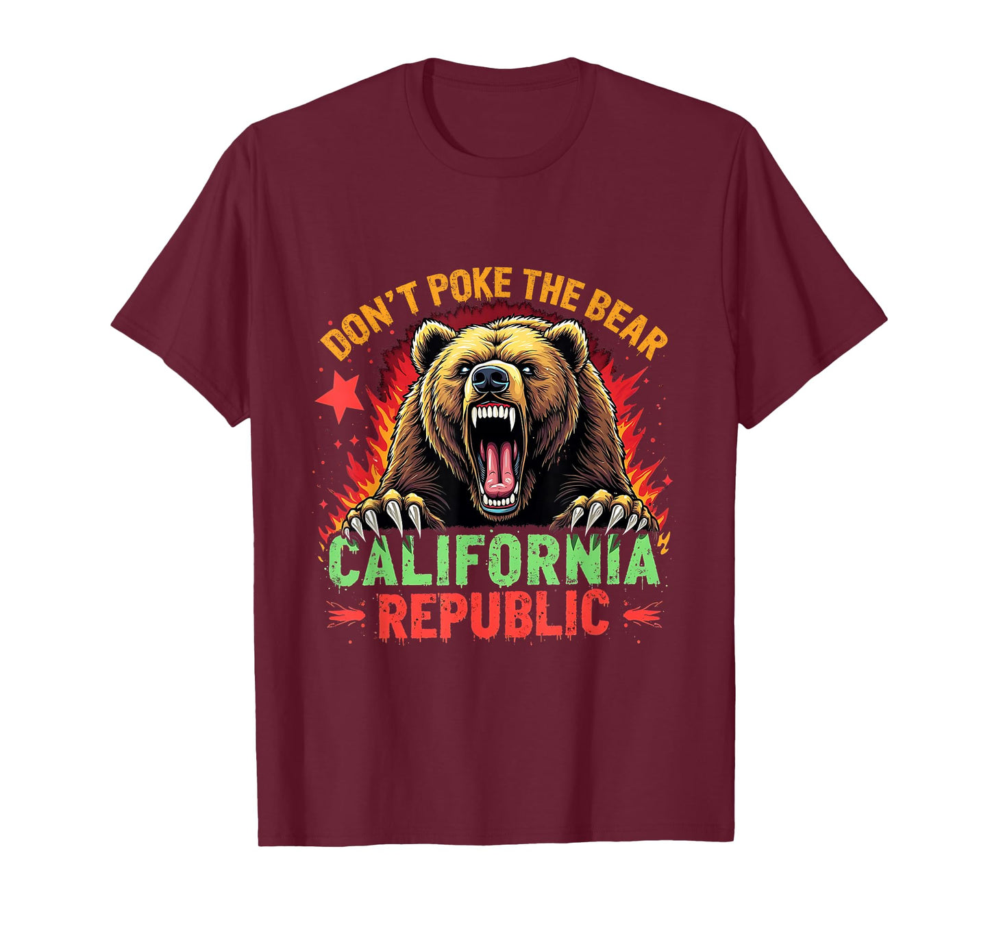 Retro Patriotic Funny The Bear California Republic T-Shirt