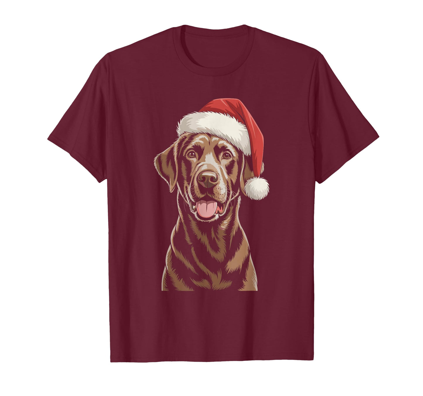 Chocolate Lab Dog Santa Hat Christmas Pajama Labrador T-Shirt